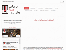 Tablet Screenshot of lafarojazzinstitute.com